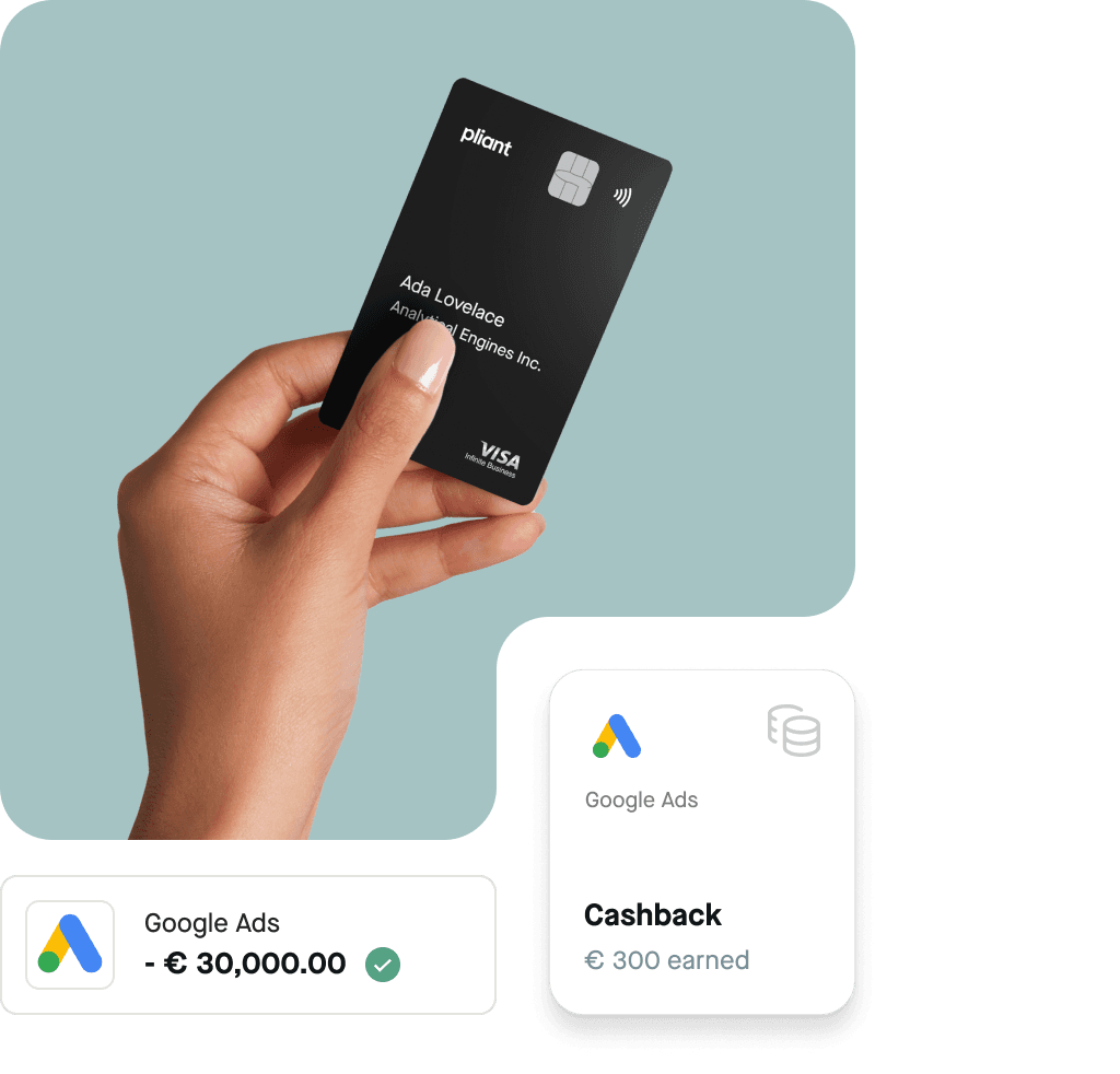 Pliant business credit cards with Cashback