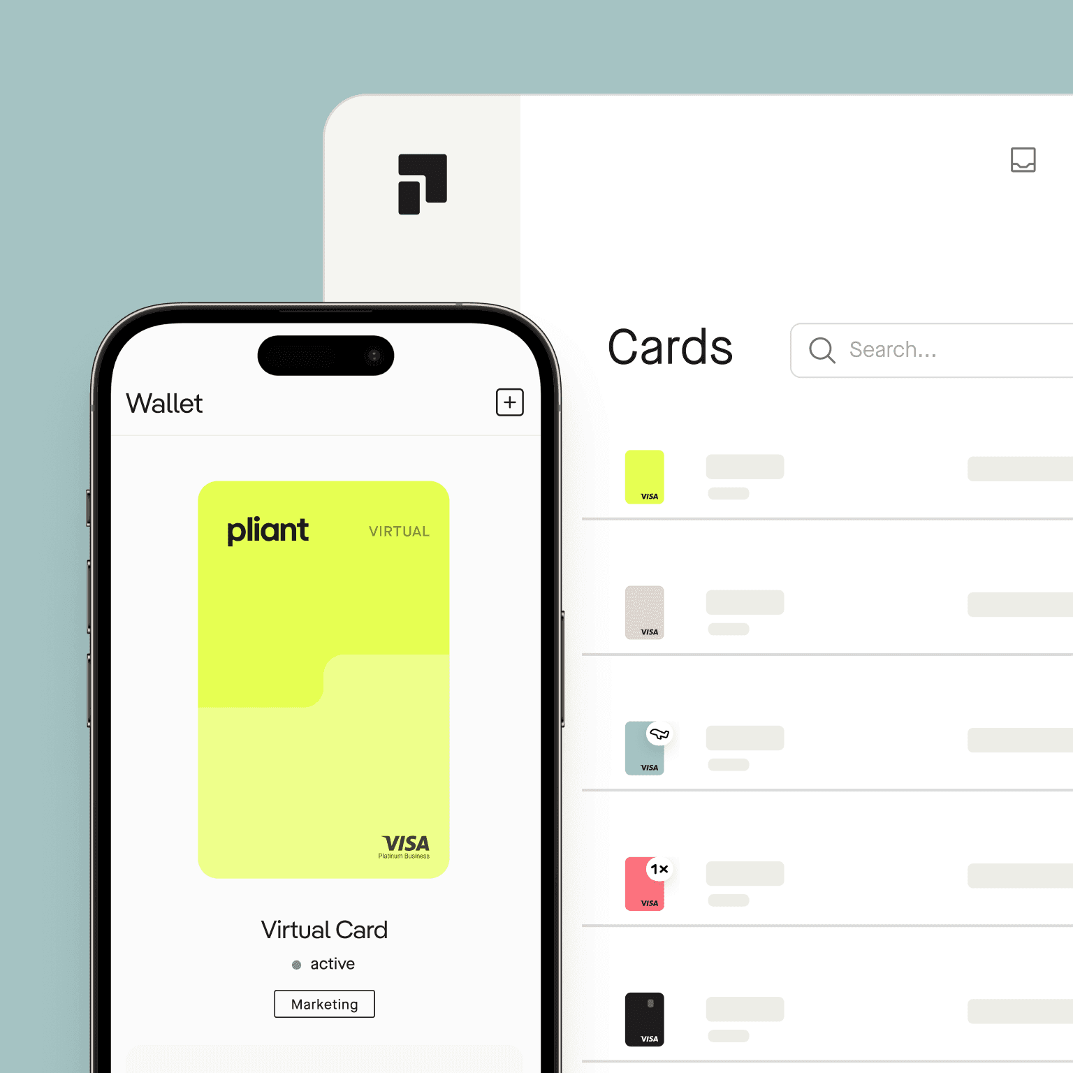 Pliant Payment Apps manage cards
