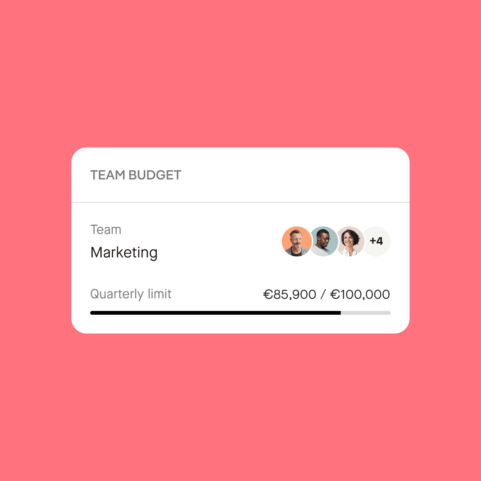 Company team expense spending budget