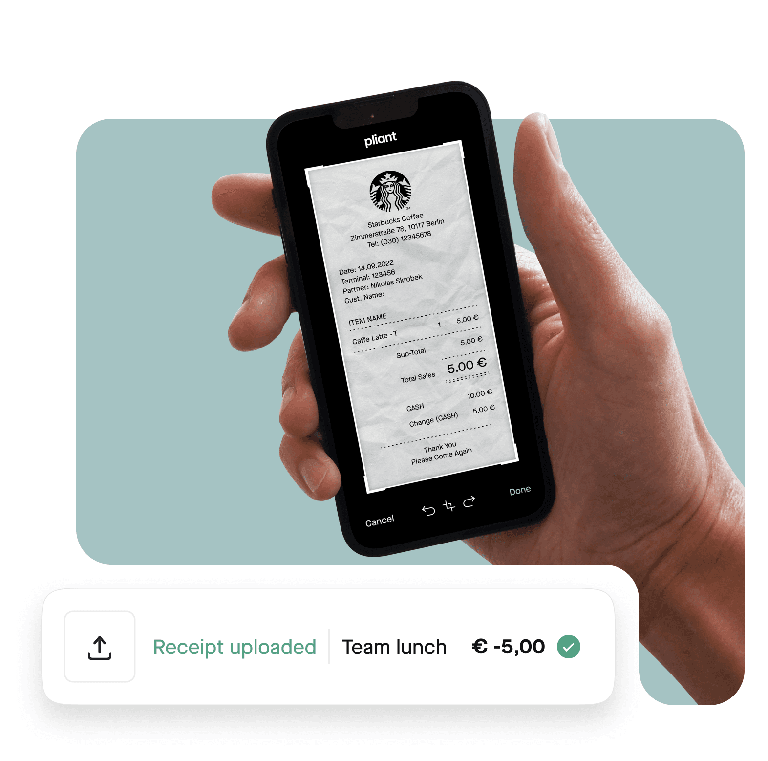 Pliant receipt collection