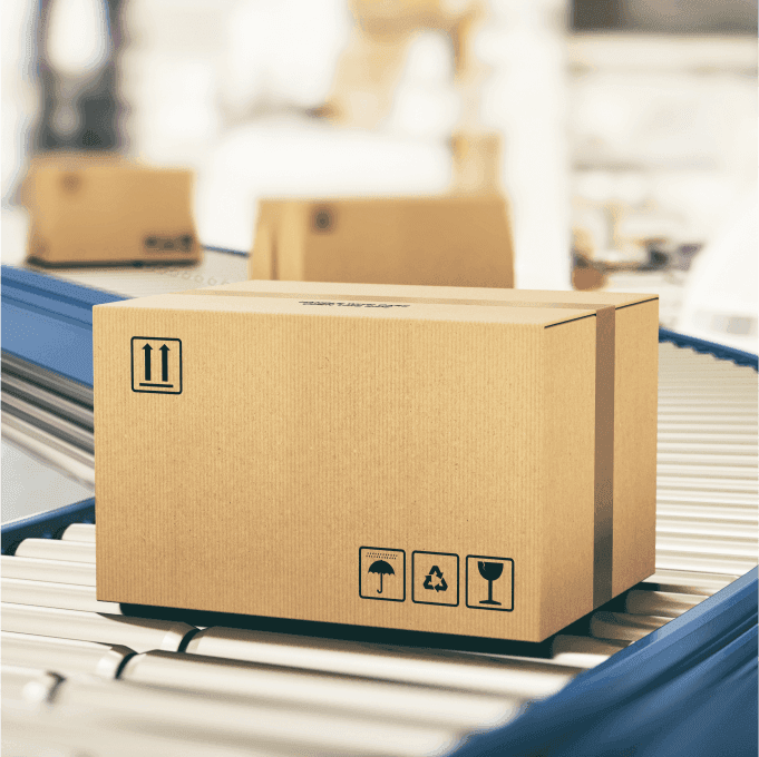 E-commerce product package shipping