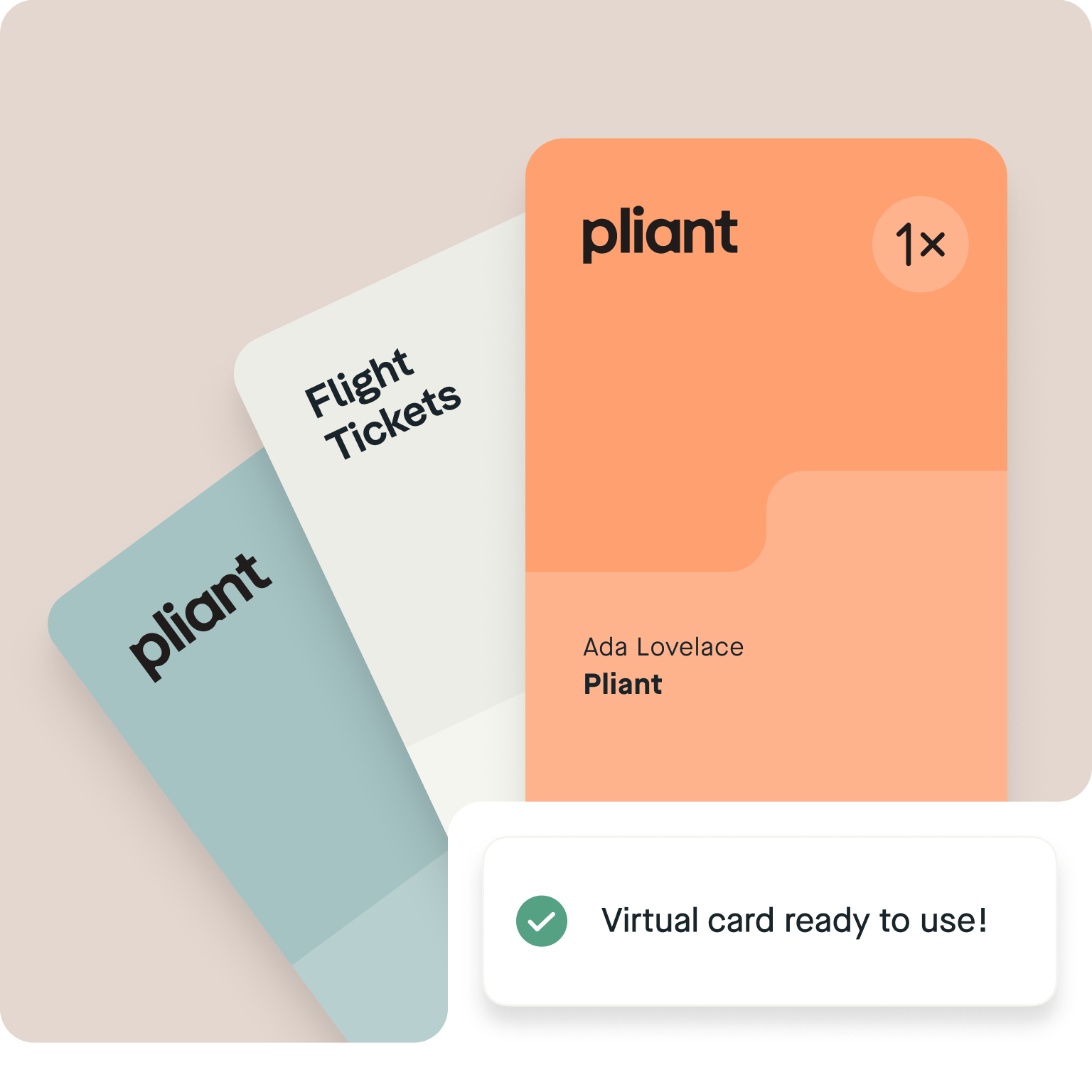 Instantly create virtual credit cards for flight tickets with Pliant
