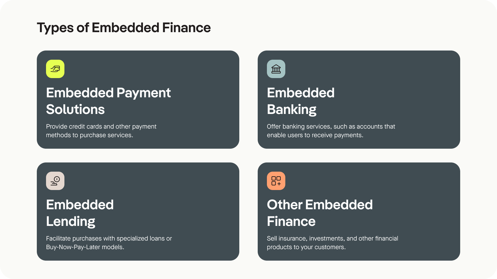 types of embedded finance - Pliant