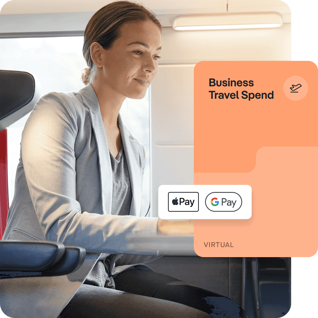 Business travel spend virtual credit card
