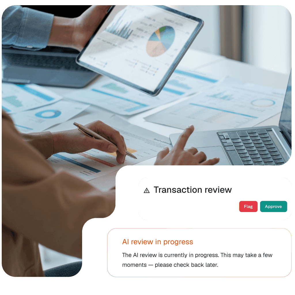 agentic workflow transaction AI review