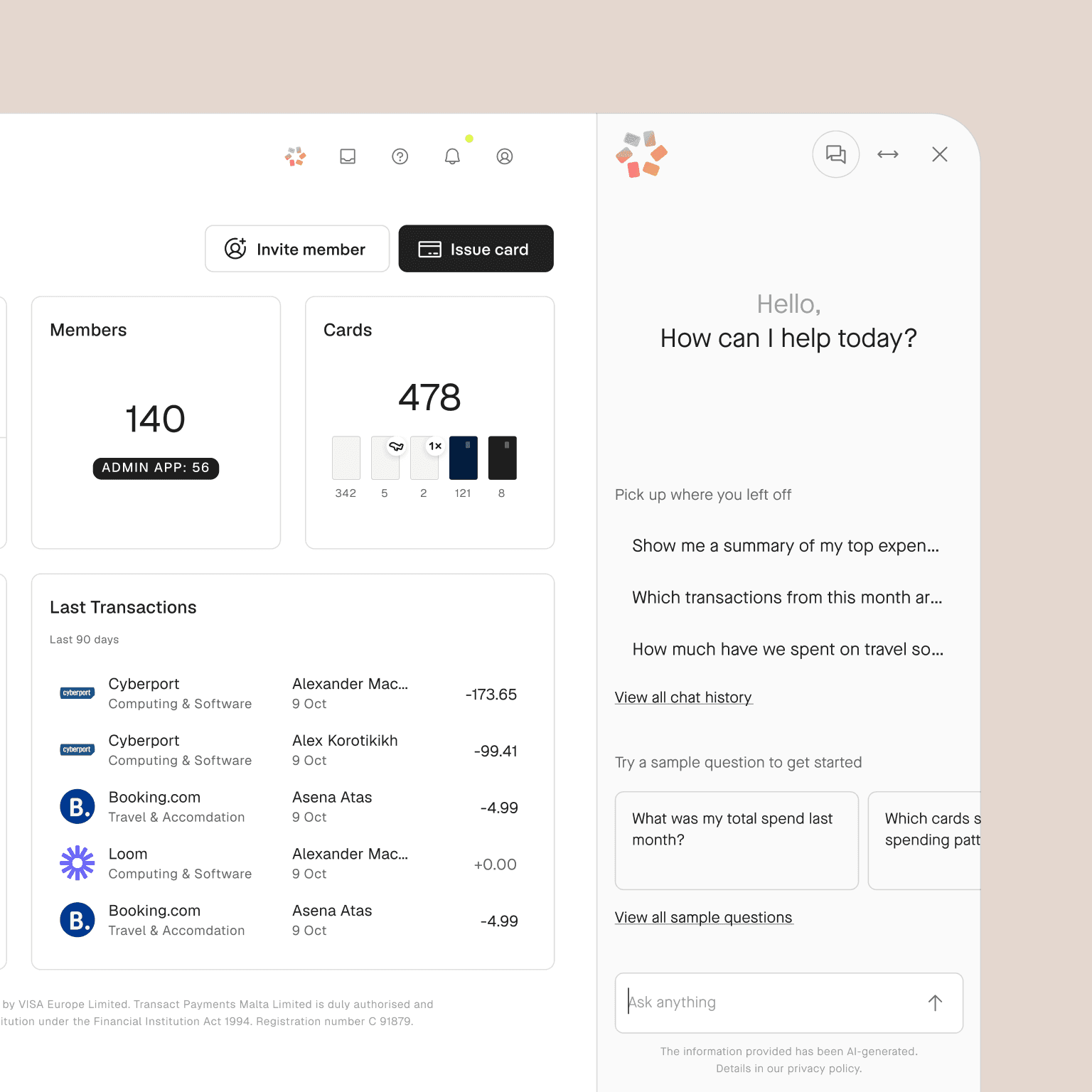 Pliant web application AI assistant agent