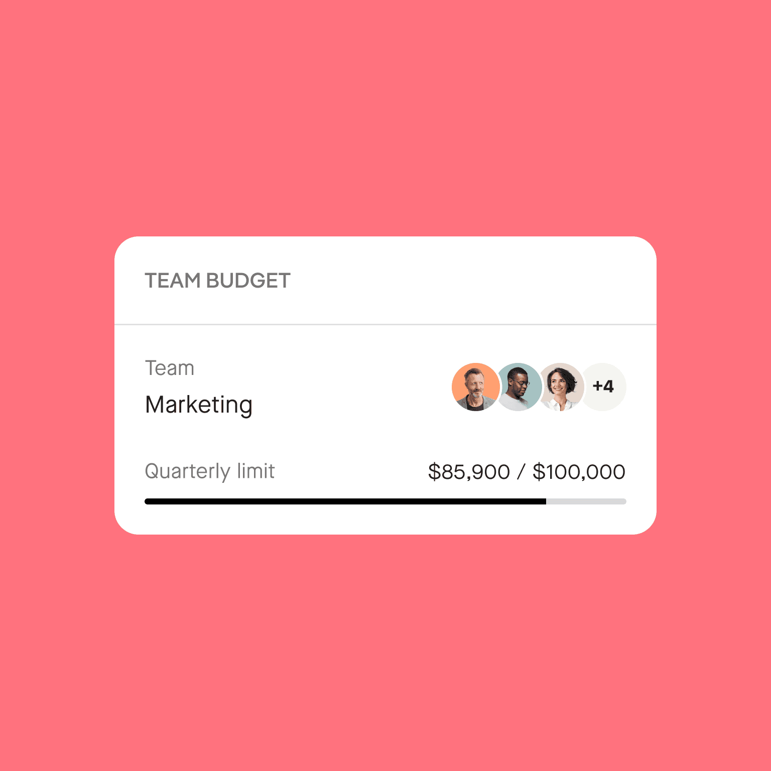 Company team expense spending budget