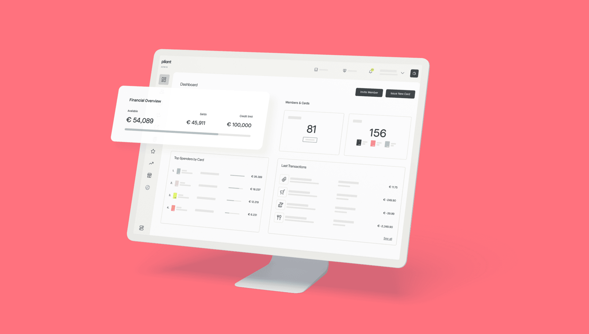 Pliant business credit card limit in the app