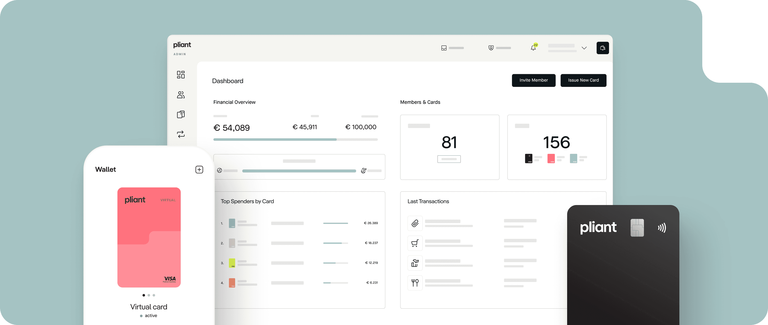 Pliant's business credit cards solution
