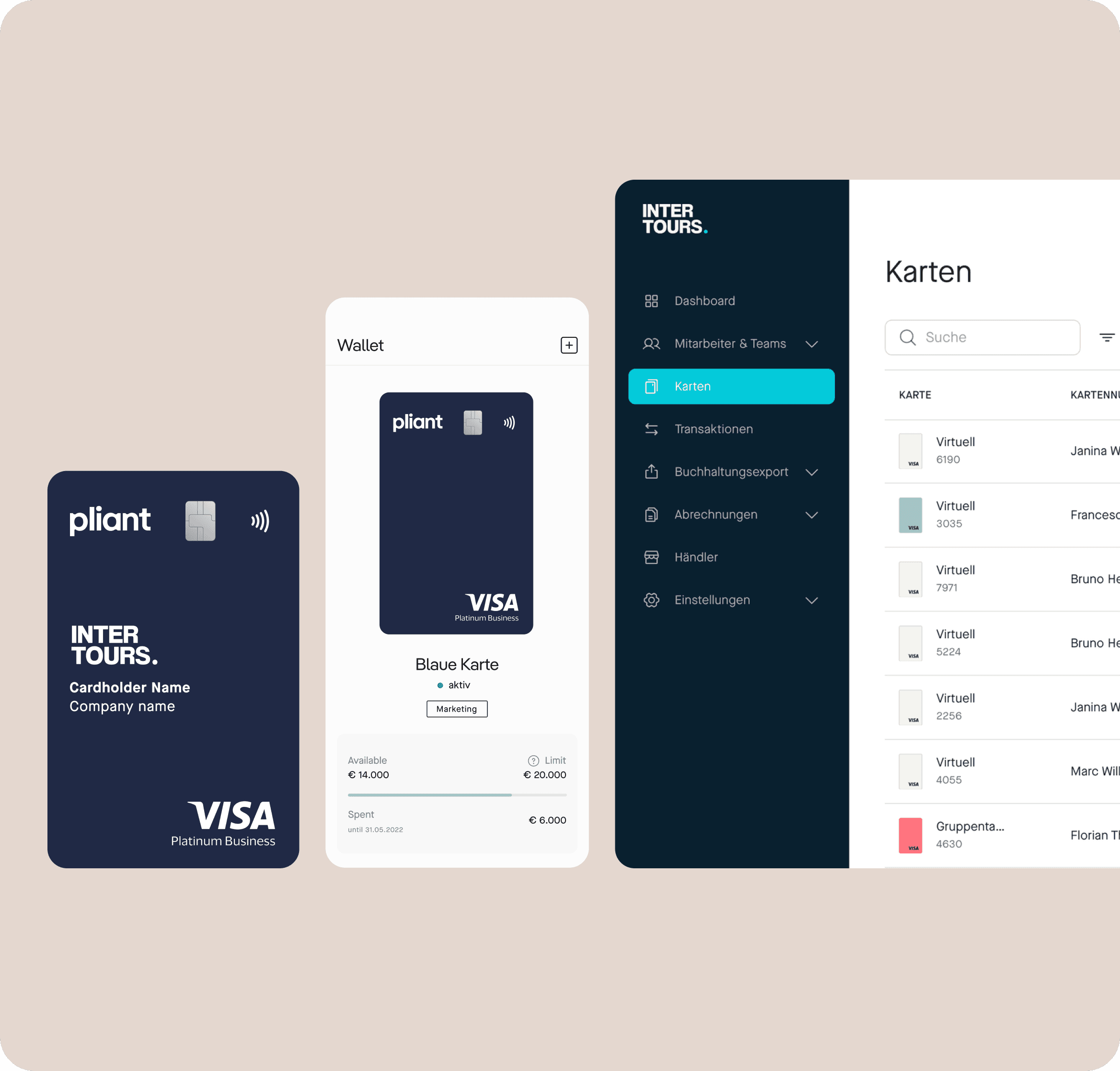 Intertours Pay Cards and Apps